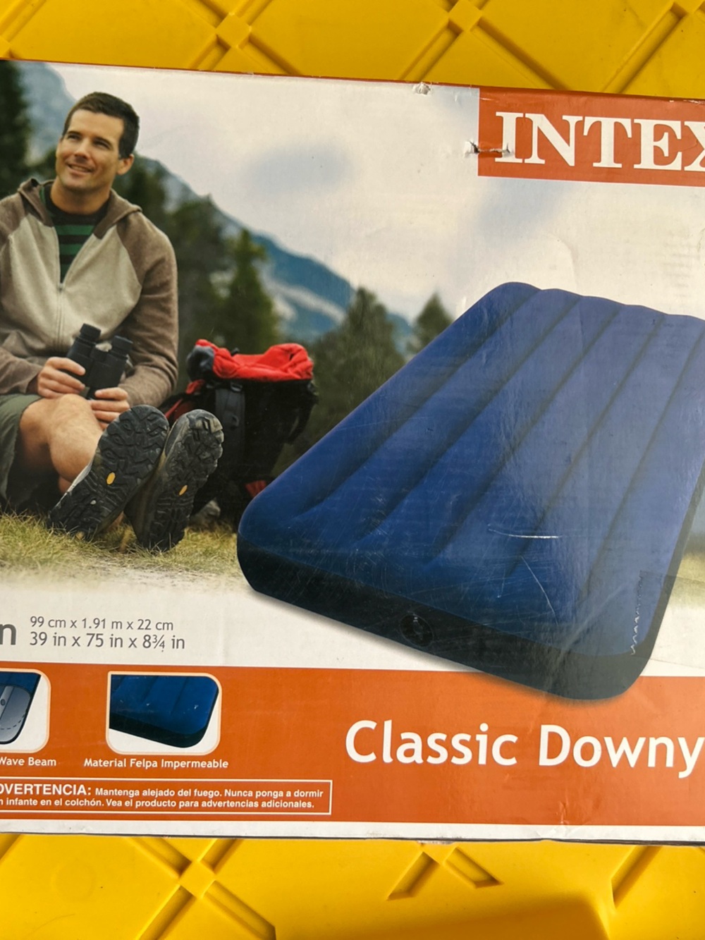 Intex Classic Downy Blue Inflatable Air Mattress